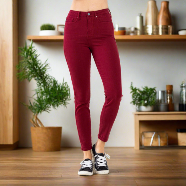 Womens High Waist Slim Tummy Control Jeans Stretchy Skinny Denim