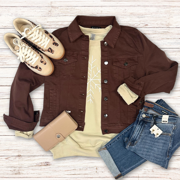 Risen Denim Brown Jacket S-3XL