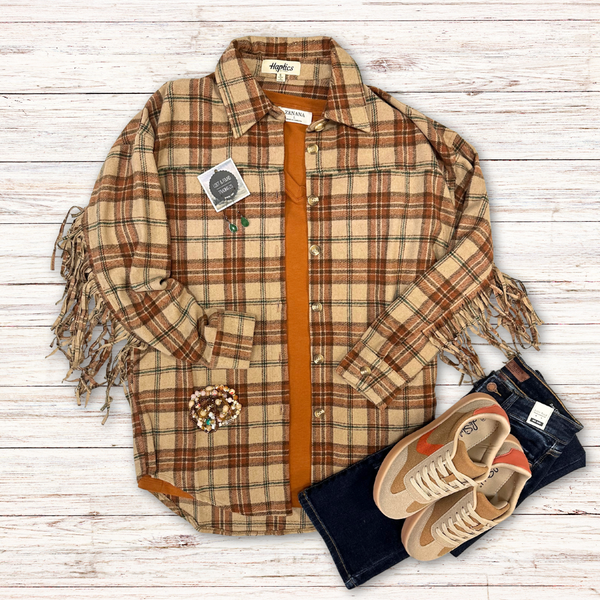 Miranda Fringe Flannel S-L