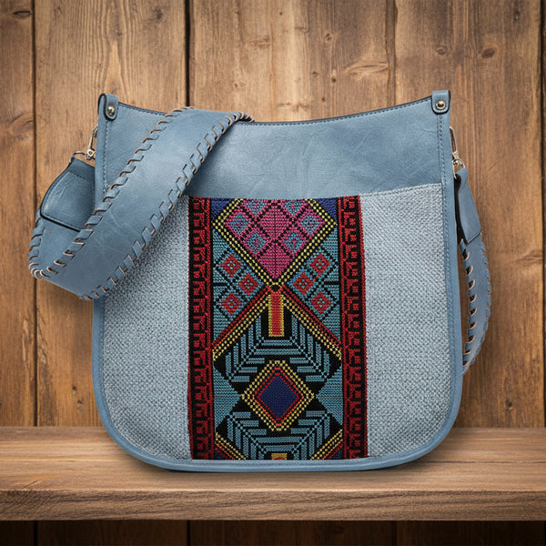 Blue Chloe Tribal Crossbody