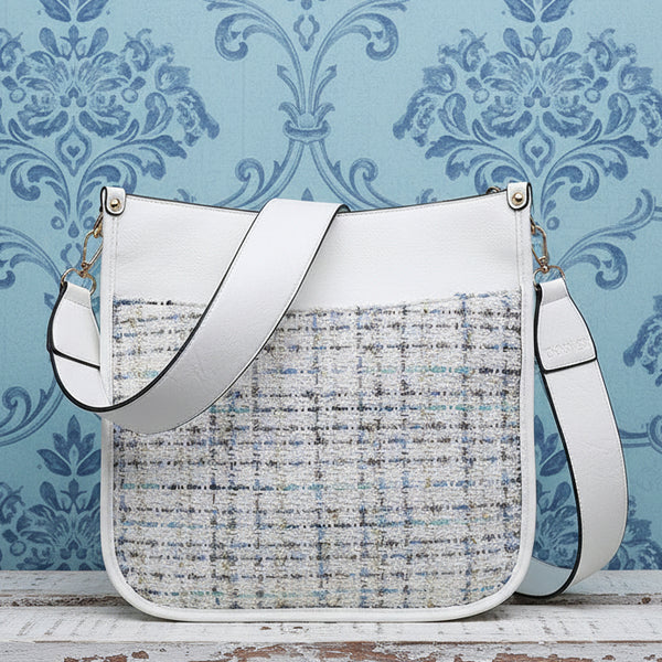 White Chloe Tweed Crossbody