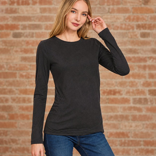Black Buttery Soft Layering Top S-3XL