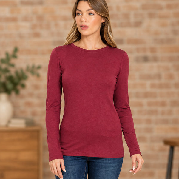Burgundy Buttery Soft Layering Top S-3XL