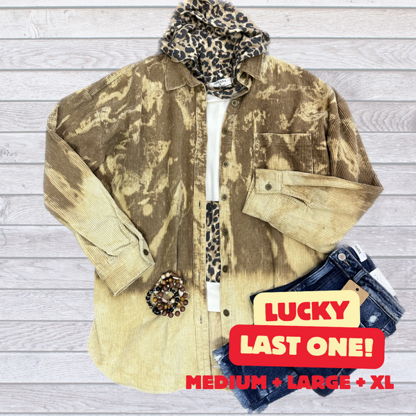 Coco Splatter Corduroy Shacket M L XL