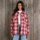 Red & White Plaid Shacket S-XL