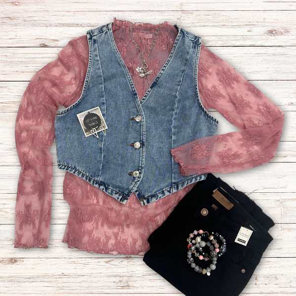 Diana Denim Vest S-XL