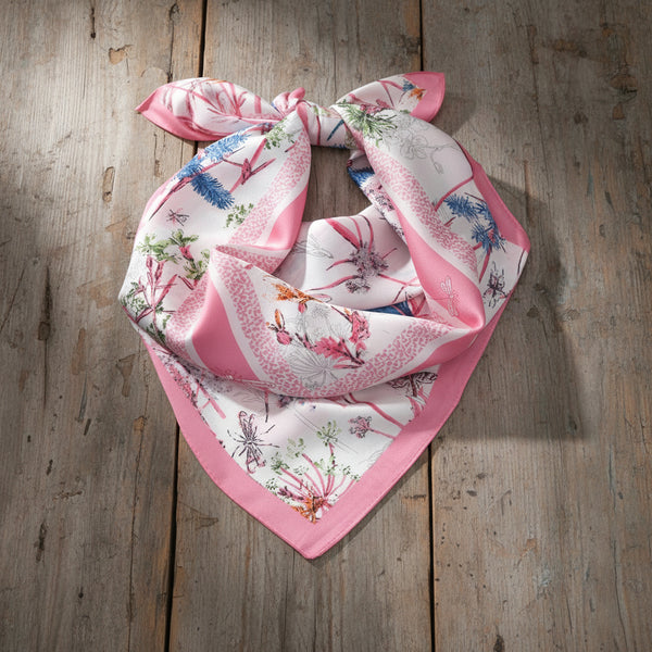Pink Spring Botanicals Square Scarf