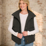 Black Puffer Vest S-L