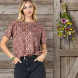 Bandana Print Short Sleeve Tee