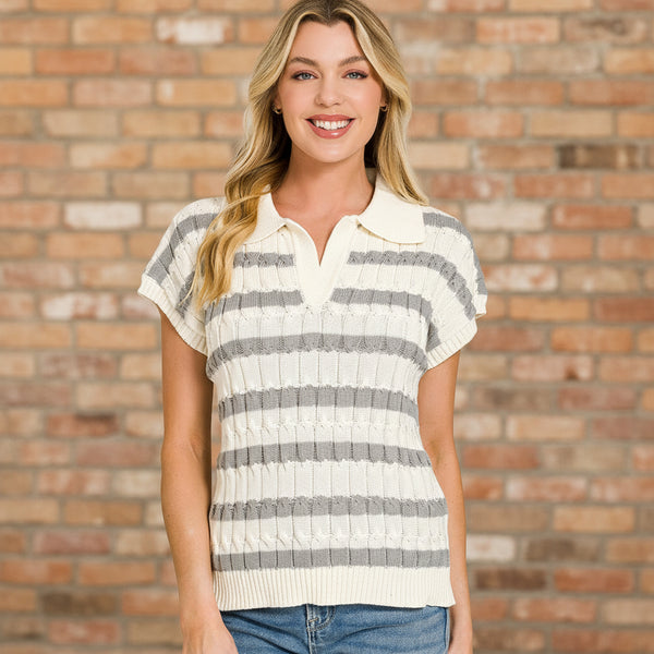 Tina Short Sleeve Sweater S-L