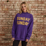 Purple Game Day Reversible Mock Neck Sweatshirt S-XL