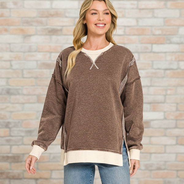 Coco Vintage Washed Fleece Pullover S-3XL