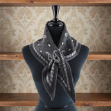 Paisley Bandana Print Sweater-knit Triangle Scarf