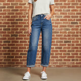 Zenana Barrel-leg Cropped Denim