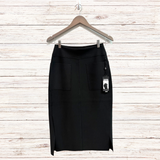 Black Midi Pull-on Skirt