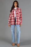 Red & White Plaid Shacket S-XL