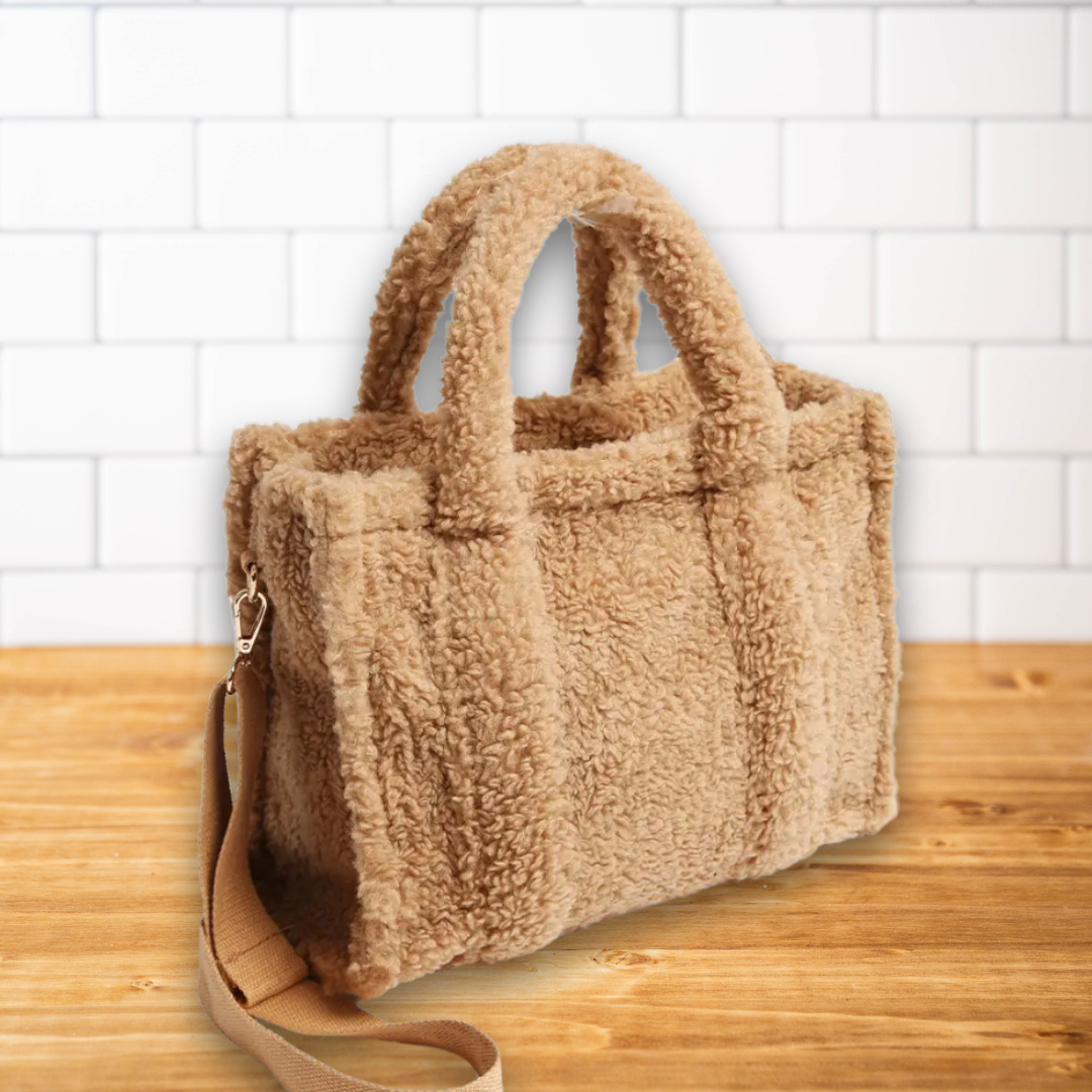 【 】Women's CKJ Block Sherpa Mini Bag Ivory Buy Calvin Klein Sherpa Mini Zip Bag - Calvin Klein