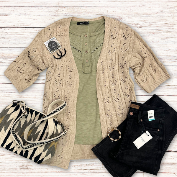 Lizzy Short Sleeve Cardigan S-XL