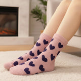 Soft & Fuzzy Acrylic Wool Heart Socks
