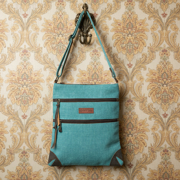 Western Jade Shoulder Bag In Aqua Sage