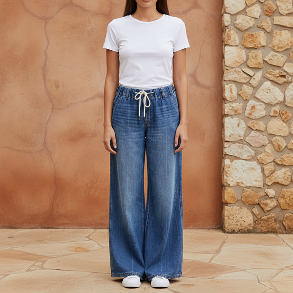 Judy Blue High Waist Palazzo Featherweight Denim