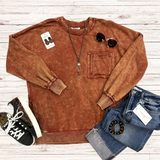 Rust French Terry Pullover S-3XL