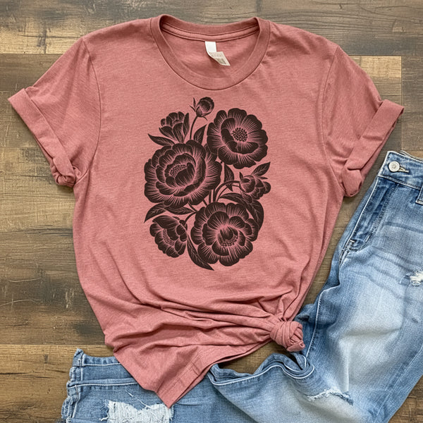 Summer Peonies Tee S-2XL