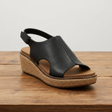 Corkys Black Volta Wedge