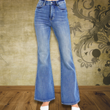 Judy Blue HW Tummy Control Contrast Wash Flare