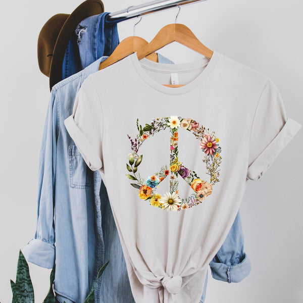 Peace Flower Tee S-3XL