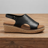 Corkys Black Volta Wedge