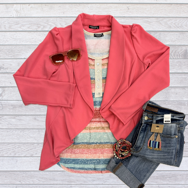 Coral Cropped Jacket S-3XL