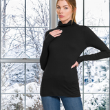 Black Turtleneck S-3XL