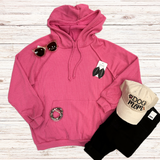 Pink Ribbed Hoodie S-3XL