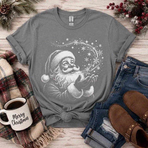 Charcoal Vintage Santa Tee S-2XL