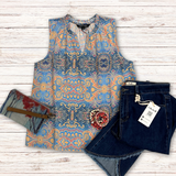Tribal Print Sleeveless Top S-XL