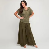 Afton Wide Leg Linen Blend Pants S-XL