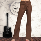 Zenana High-Rise Bootcut Brown Denim