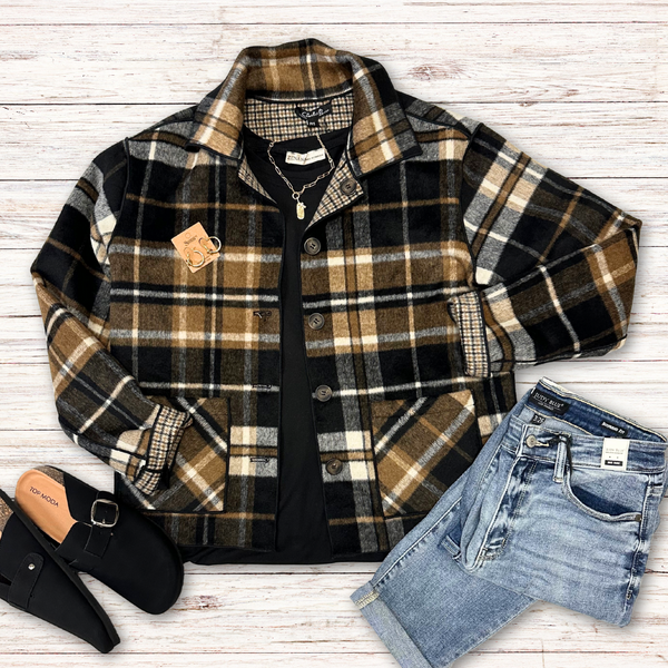 Reversible Plaid Jacket S-XL