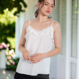 White Ruffle Cami Top S-L