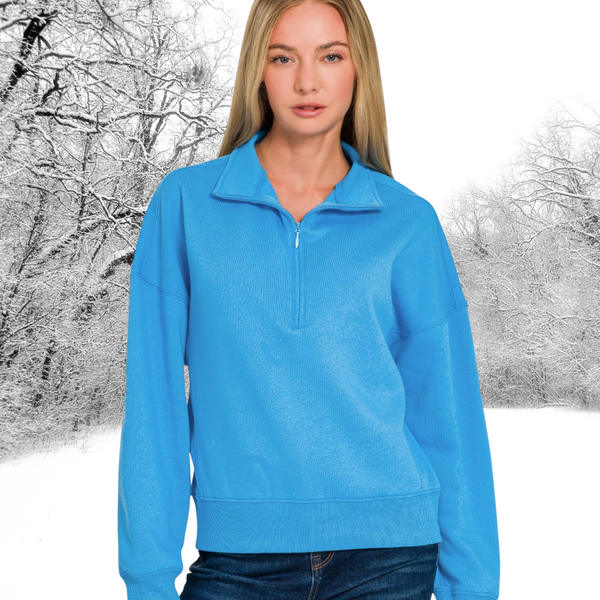 Deep Sky Fleece  Half-Zip Sweatshirt S-3XL