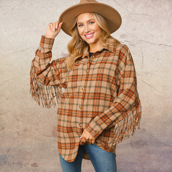 Miranda Fringe Flannel S-L