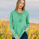 Kelly Vintage Washed Henley S-L