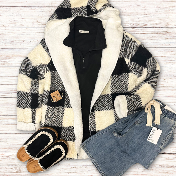 Heather Fuzzy Fleece Jacket S-L