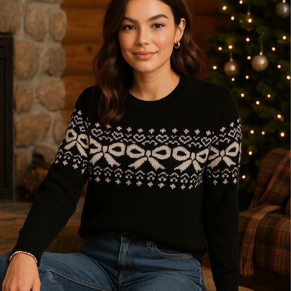 Bow Fair Isle Sweater S-L