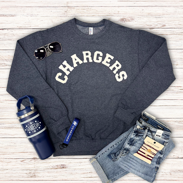 Heather Navy Chargers Sweatshirt S-2XL