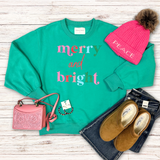 Green Merry & Bright Sweatshirt S-XL