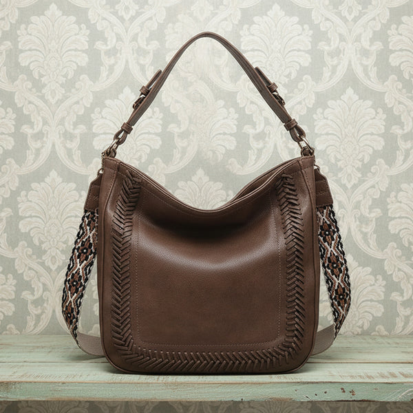 Aris Small Whipstitch Hobo W/ Guitar Strap