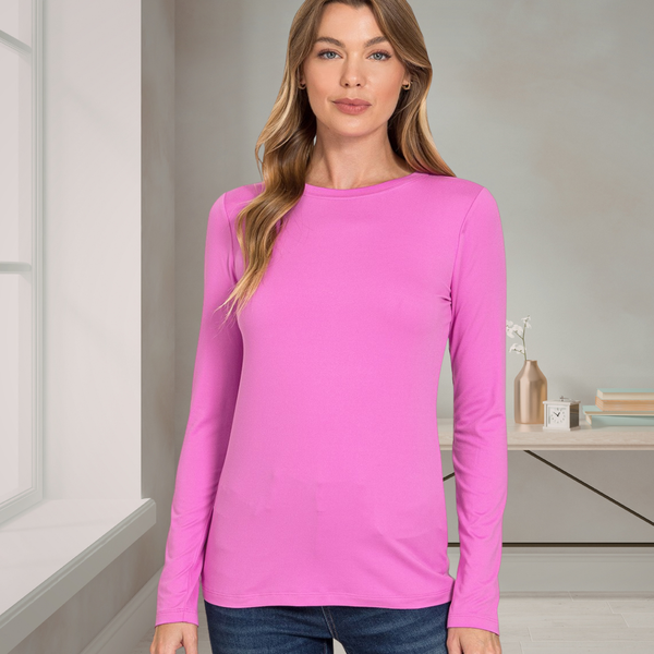 Barbie Pink Buttery Soft Layering Top S-XL