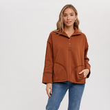 Camel Henley Pullover S-L